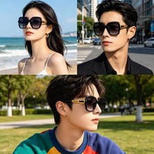 Rhinestone Embellished Square Sunglasses for Women UV390 Protection PC Frame