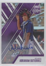 2017 Elite Extra Edition Aspirations Purple 6/50 Abraham Gutierrez #127 Auto 0c6