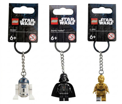 EGO Star Wars Keyring 3pcs Set Darth Vader C-3PO R2-D2 Minifigure Brand New