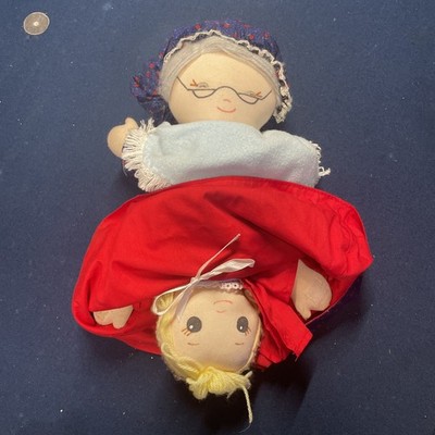 Vintage Topsy Turvy Little Red Riding Hood Grandma Wolf Reversible Doll