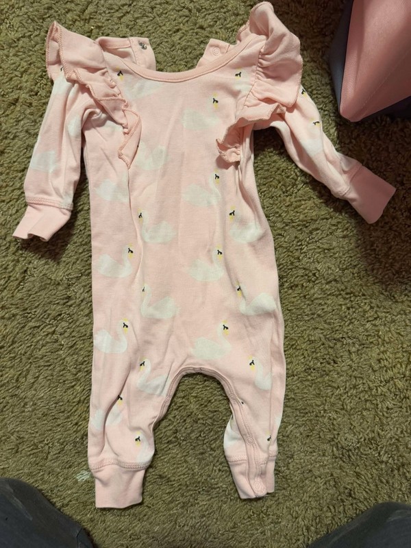 Girls Monica & Andy Swan One Piece Size 3-6 Months