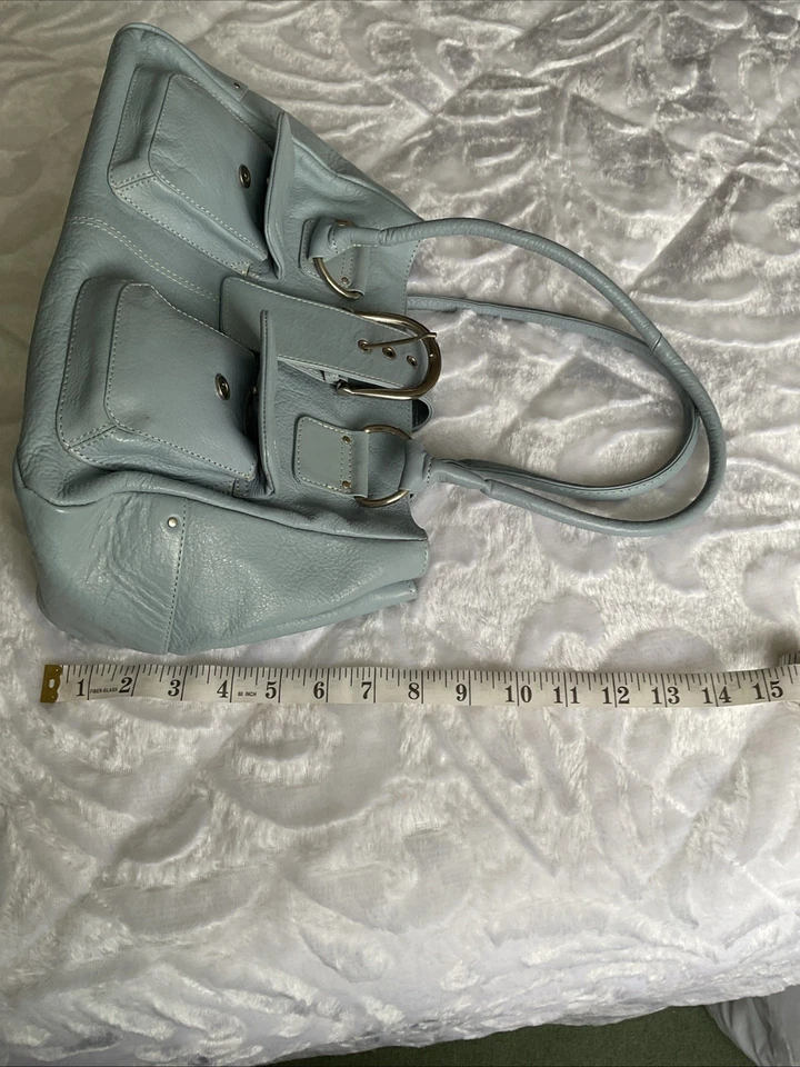 Tommy & Kate Light Blue Leather Handbag. - Image 3 of 4
