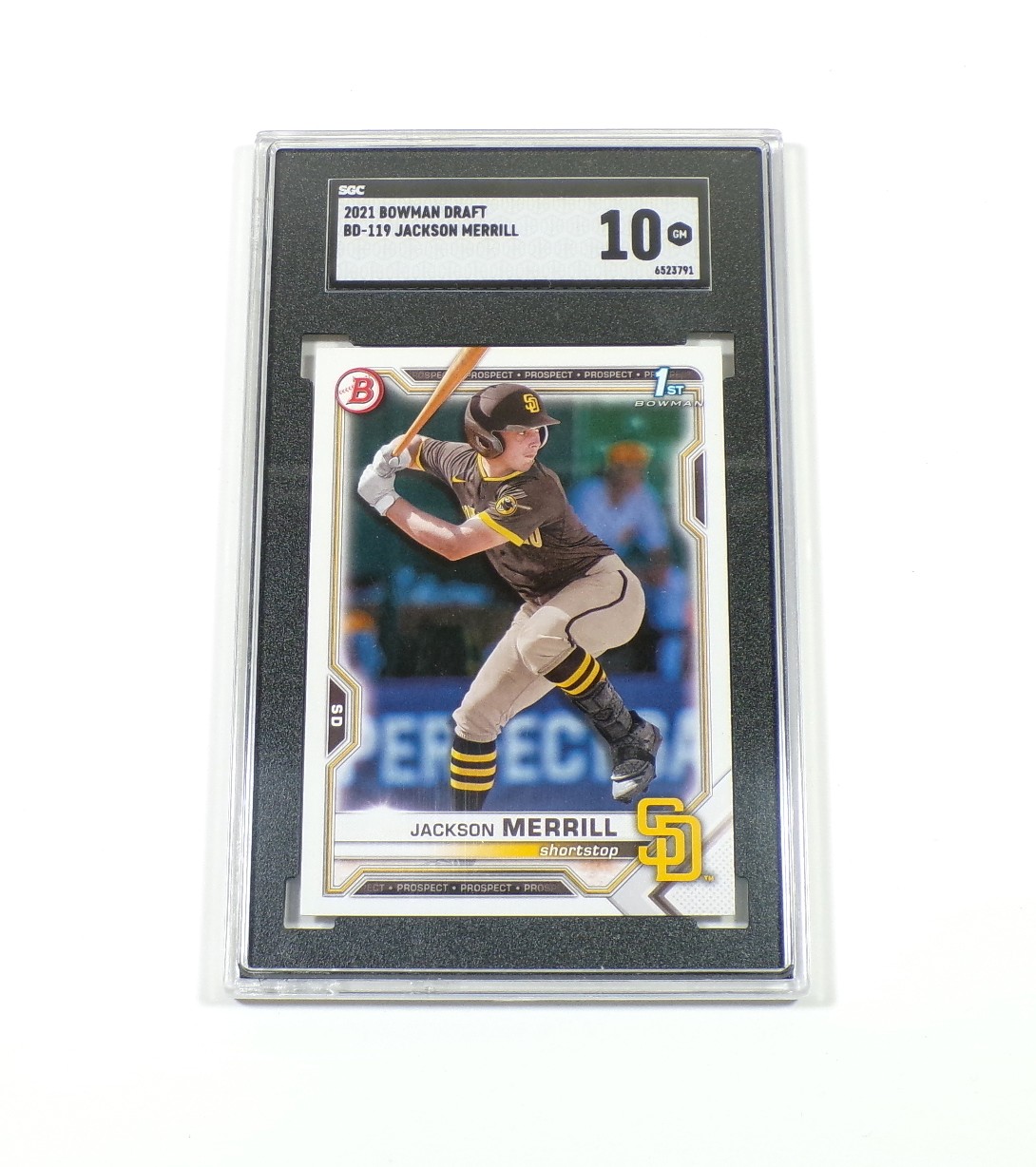 2021 Bowman Draft Jackson Merrill RC #BD-119 Rookie SGC 10