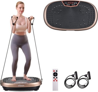 3D Vibration Plate Exercise Machine with Resistance Bands for