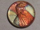 1941-D @   Rainbow"   Toned old Unc. Lincoln Penny.!!