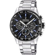 Festina Timeless Chronograph Black Dial Quartz 100M Men's Watch F20560-5