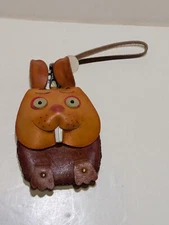 Small Leather 3D Rabbit Wristlet Coin Purse Wallet Pouch Unused 