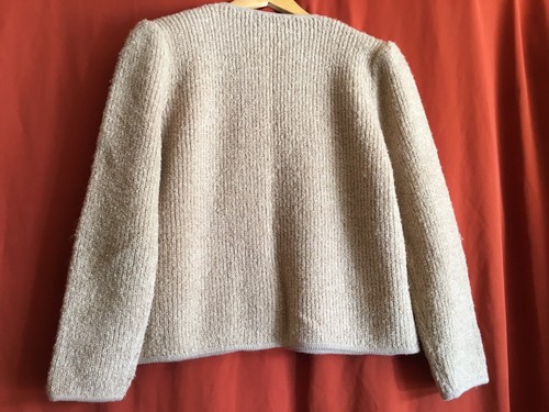 Vintage Adele Joyce Beige Wool Sweater Medium - Picture 3 of 3