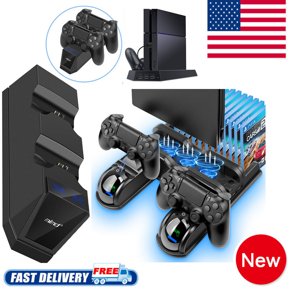 Charging Stand for PS4/PS4 Slim/PS4 Pro Cooling Fan PS4 Controller Charging  Dock