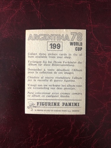 Original Unstuck PANINI - ARGENTINA 78 - Austria - World Cup - Herbert Prohaska - Picture 2 of 2