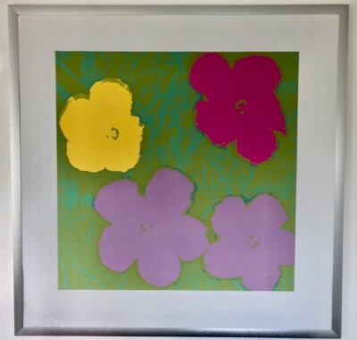 FLOWERS ''fill in your own signature'' Sunday B. Morning nach Andy Warhol gerahmt