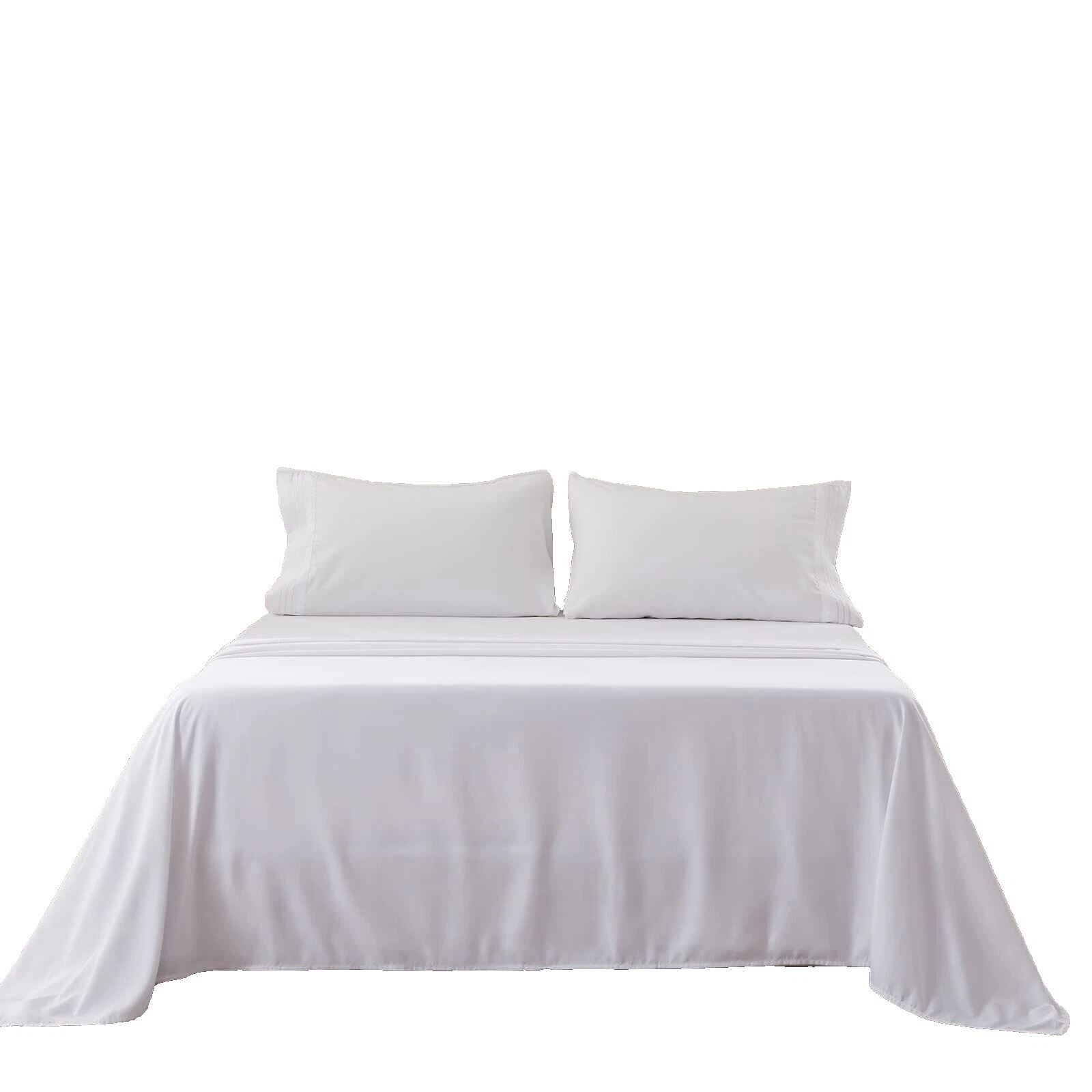 Hojas de cama blanca de microfibra White