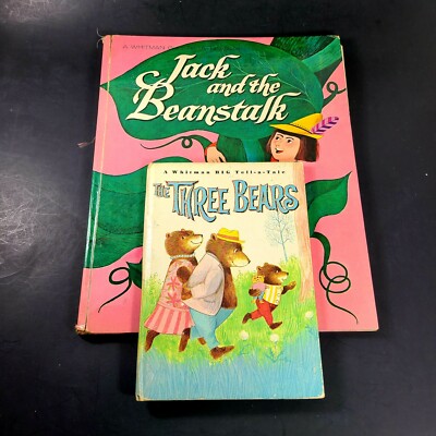 The Three Bears A Whitman BIG 1965 Jack & The Beanstalk 1964 Tell-N-Tale Books