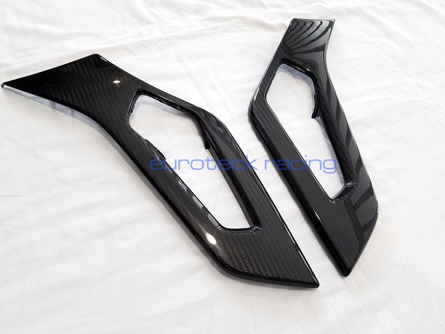 Lamborghini Aventador Carbon Fiber Door Handle Grabs / Pulls interior trim USA!
