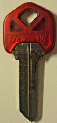 RED HEAD BLANK HOUSE KEY FOR 5 PIN KWIKSET KW1 CAN BE PUNCHED TO YOUR CODE 