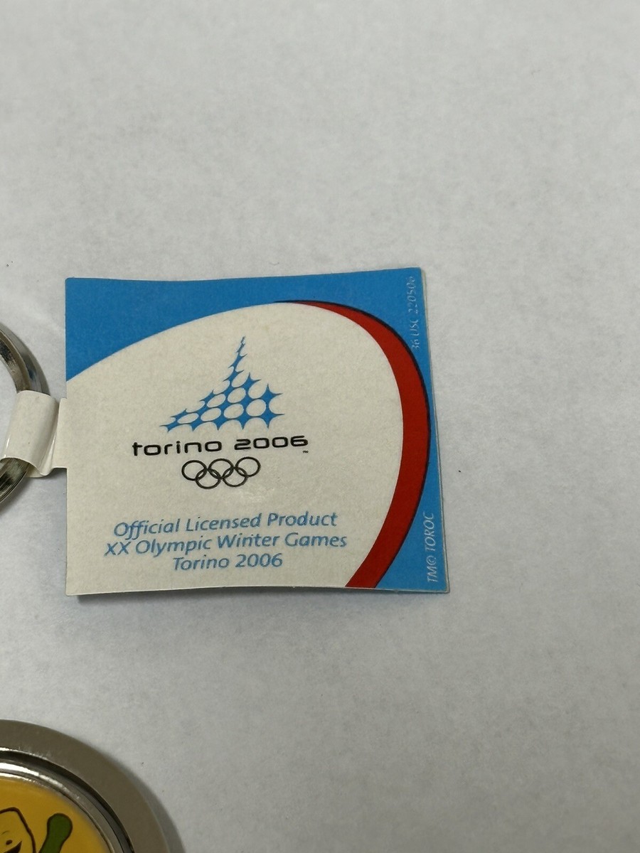 2006 WINTER OLYMPIC GAMES Torino Italy ORIGINAL Keychain Key Ring