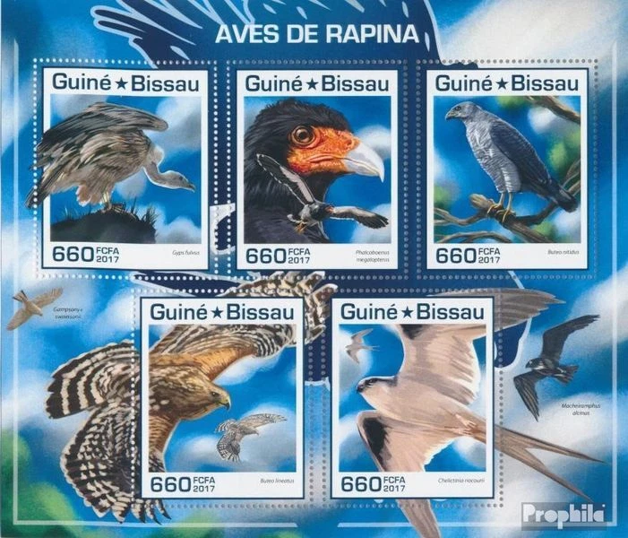 Timbres Guinée-bissau 2017 Mi 9356-9360 Feuille miniature (complète. édition) ne - Photo 1/1