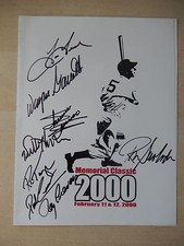 8 Autographs - 2000 Memorial Classic Program - Swoboda - Tresh - Minoso & More