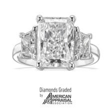 Certified 5.02 Carat EVVS2 Lab Grown Diamond Engagement Ring Platinum 900