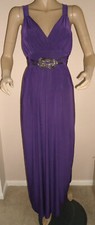 NEW LADIES MISS LUSHH PURPLE BUCKLE DETAIL MAXI DRESS SIZE 10