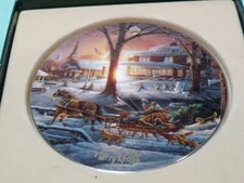 The Hadley Collection 3.5" Terry Redlin "Racing Home" Ornament W/Box