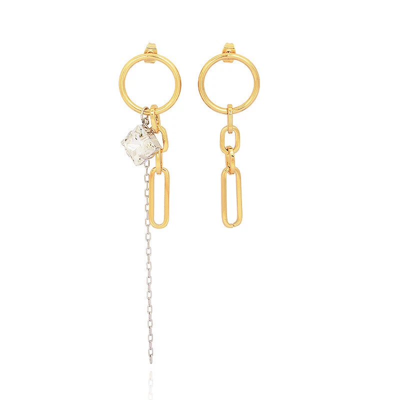 Justine Clenquet Tassel Earrings Crystal Drop Dangle Earrings Ear Studs Women - Image 2 of 4