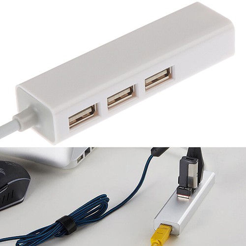 USB-C Ethernet Adapter 3 USB C Hub to Ethernet RJ45 Lan Adapter Network Ca*$6 - Afbeelding 5 van 12