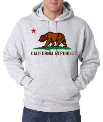 Youth Designz Herren Hoodie California Republic Pullover Lustig Spruch USA Cali