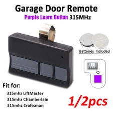 2 For LiftMaster Garage Door Remote Control Transmitter- 315Mhz Purple Learn Btn