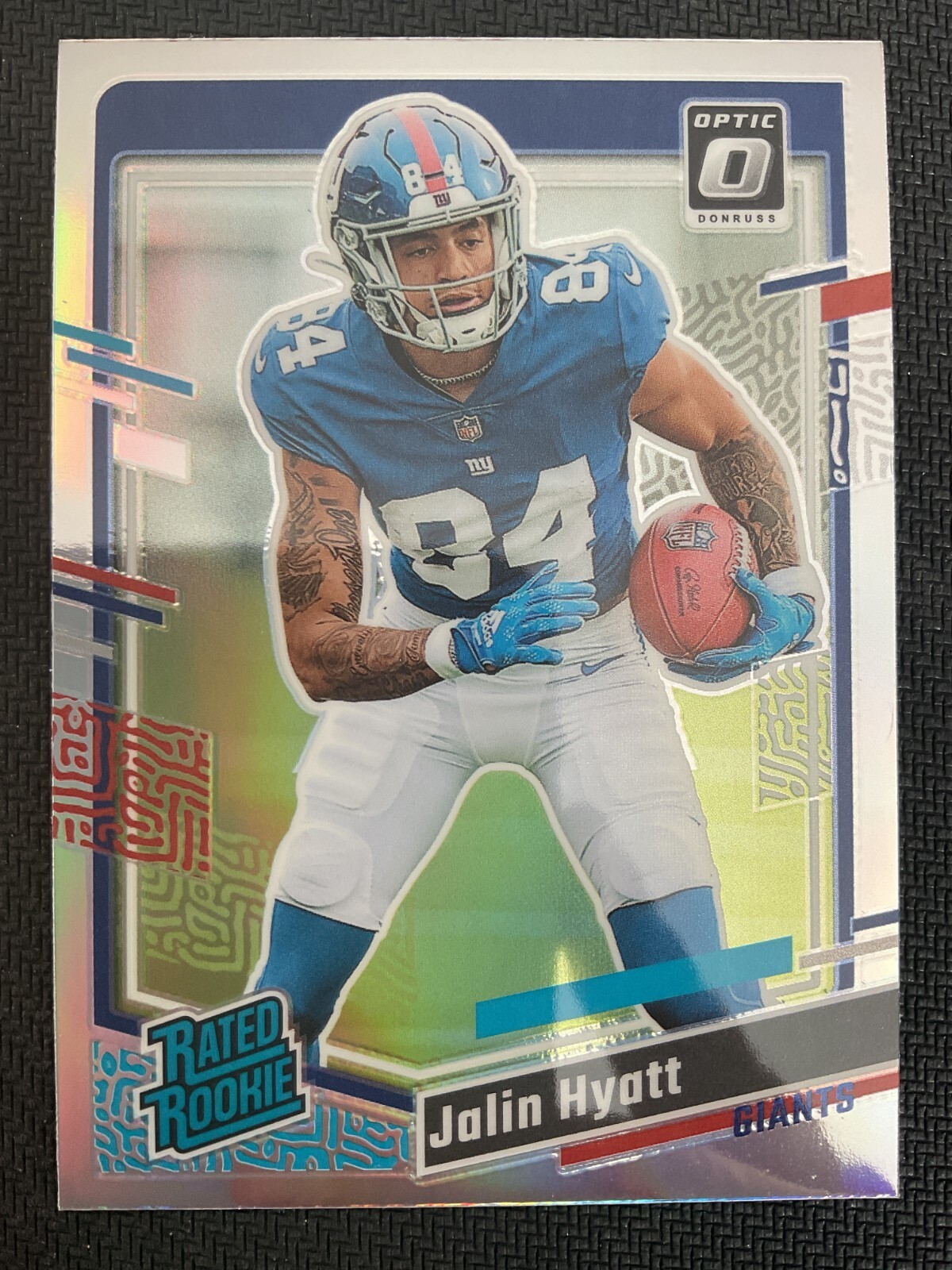 Jalin Hyatt 2023 Donruss Optic Rated Rookie Preview Holo Prizm RC Card #378