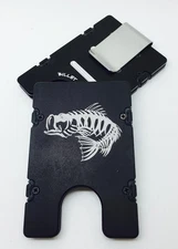 Bass Bones, BilletVault Wallet Alum.RFID protected black anodized