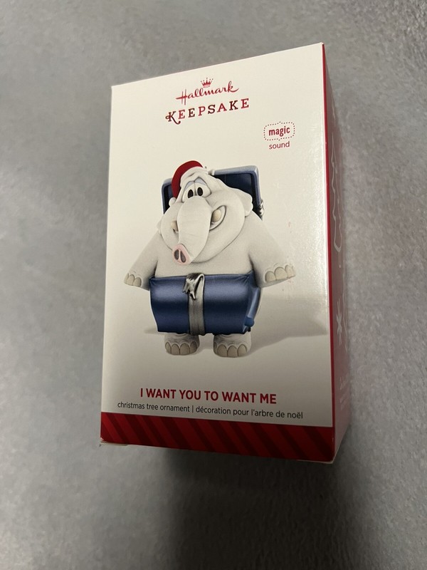 🎄Hallmark 2014 I Want You To Want Me ELEPHANT Music Christmas Ornament Cute🎄