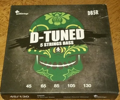 GalliStrings D-Tuned DB5R 45 65 85 105 130 5 Bass Strings Nickel Round Wound