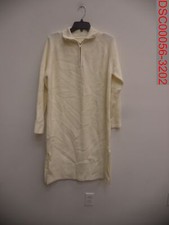 NWOT - Dazy Women's Ivory Quarter Zip Sweater Dress, Size L