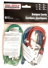 12-Pack Bungee Cords, 4-(10in), 4-(12in), 4-(18in), Hardware for all used