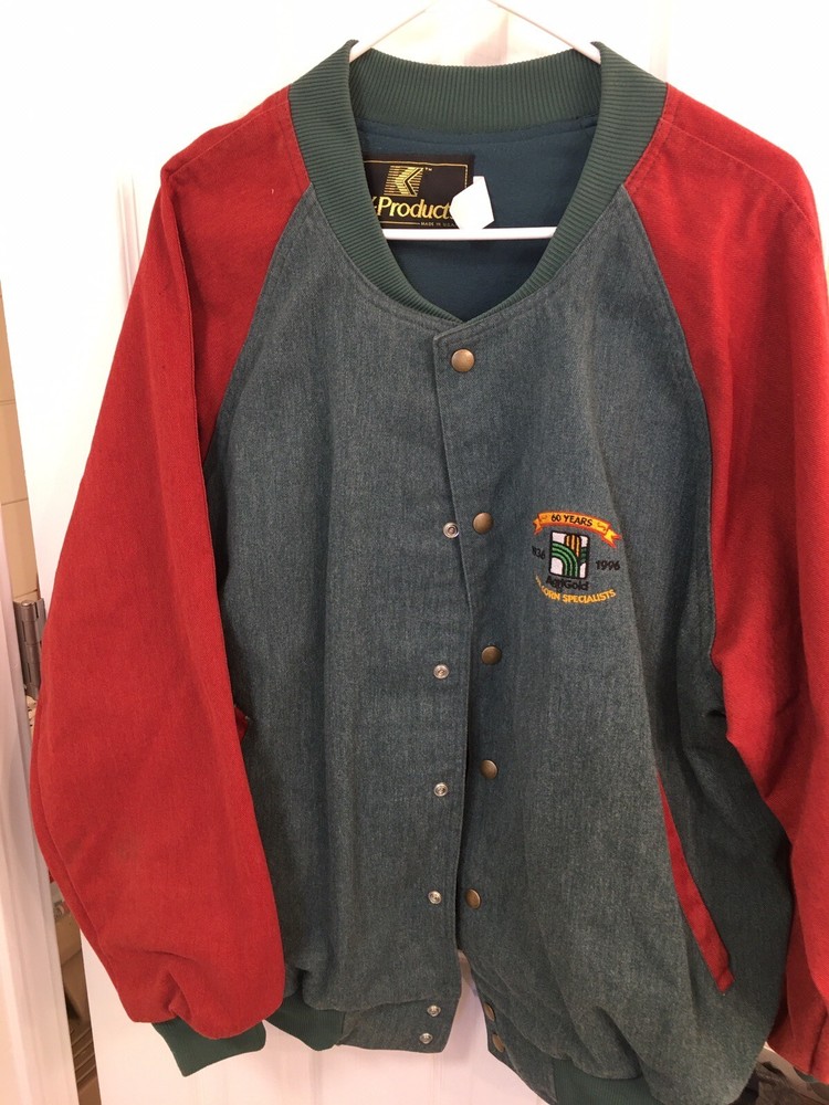 Vintage Green AgriGold Farming Jacket by K Products – Mens Large  