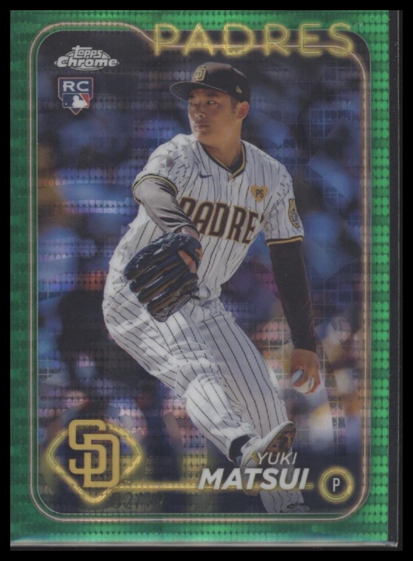 2024 Topps Chrome #116 Yuki Matsui Green Refractor /99