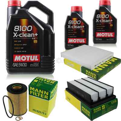 MOTUL 7 L 5W-30 MOTOR-ÖL+MANN-FILTER für Hyundai Santa Fé II CM 2.2 CRDi GLS 4x4