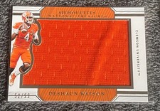 2020 National Treasures Silhouettes Deshaun Watson Jersey /99 Clemson Tigers