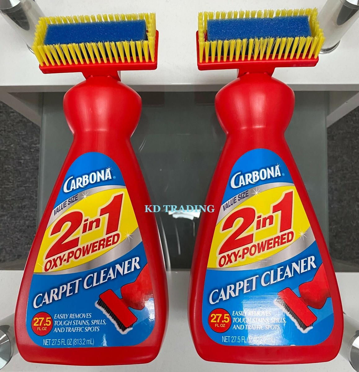 2-Pack) CARBONA 2-In-1 OXY POWERED CARPET UPHOLSTERY Foam CLEANER