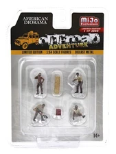 1:64 AMERICAN DIORAMA *DIECAST* 6pc *OFFROAD ADVENTURE* Figure Set NIP