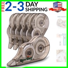 Correction Tape, White, 6-Count, Make Instant Corrections With No Drying Time