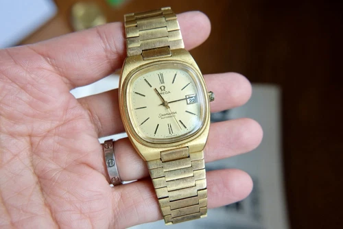 Vintage OMEGA Seamaster 166.0207 Gold Plated 35mm Men's Automatic Watch - RUNS