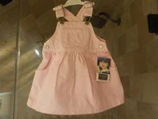 Vintage New Osh Kosh B'Gosh Bib Overalls Dress Girls sz. 24m 24 months
