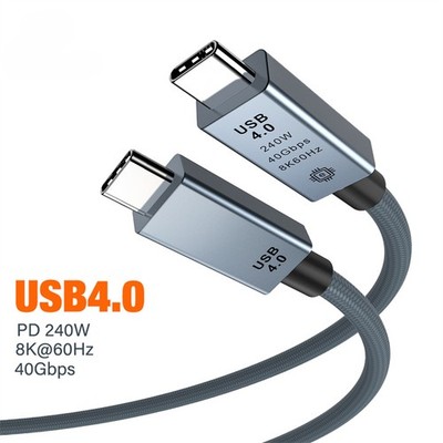 240W USB4 Cable Type C USB C to USB C Fast Charging Cord For iPhone 15 16 17 Pro