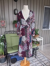 Nasty Gal Collection Patch Work Maxi Prairie Floral Wrap Dress Sz 4 Uk 8