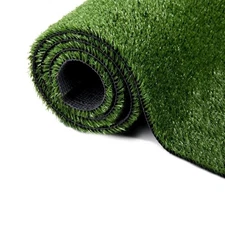 Synthetic Artificial Grass Turf 0.4" Customized Sizes, Drainage Holes Pet Fau...