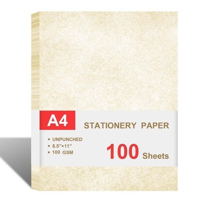 Parchment Paper for Certificates - Stationary 100 Sheets, 