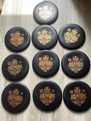 Lot Of 10 Sensei Black Disc Golf Set Discmania Active  Line Putting Throwing NEW