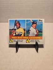 1984 Topps #131 League Leaders Wade Boggs, Bill Madlock ShoWtiMeCardZ 040426